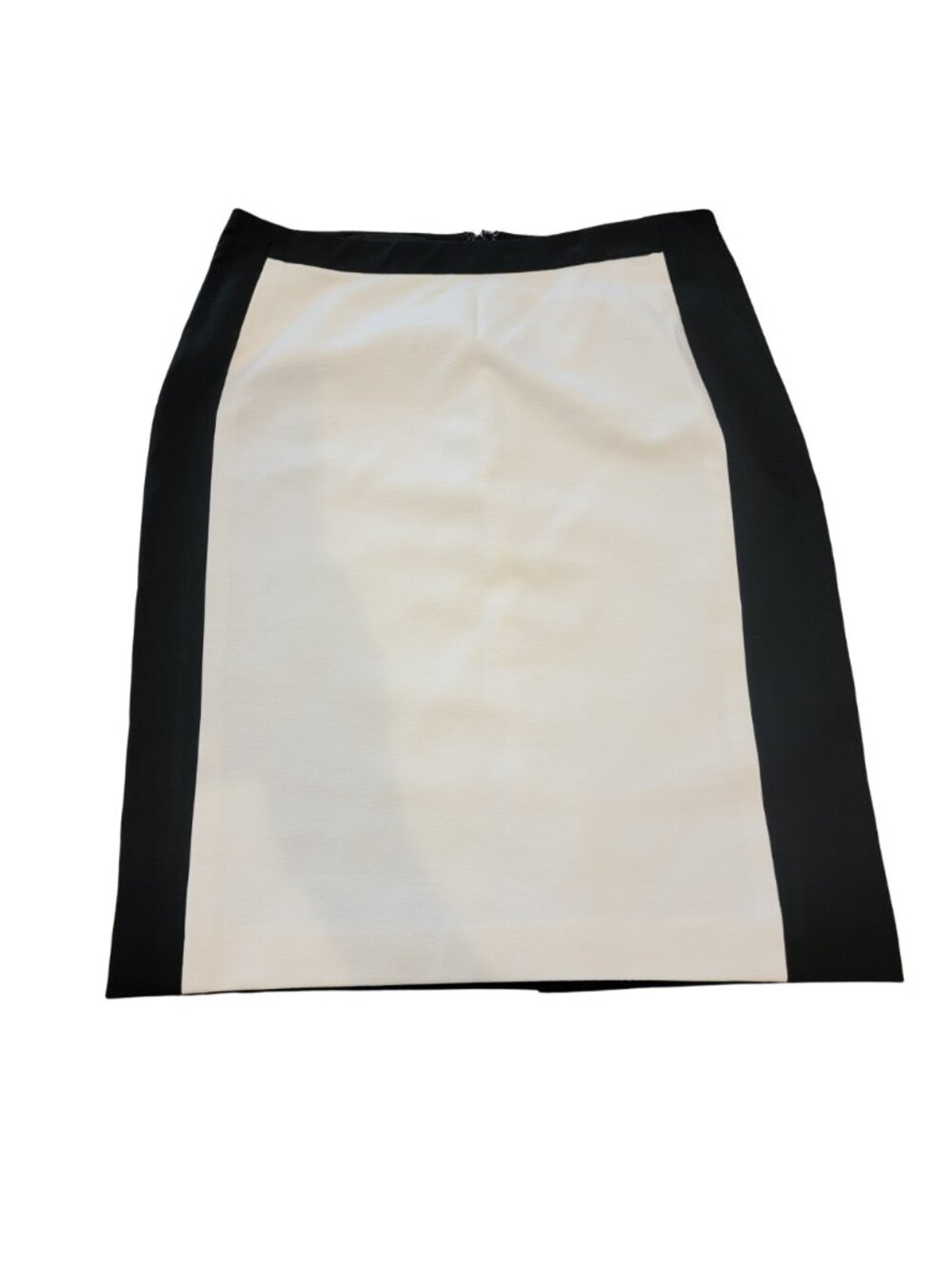 NWOT Talbots Rayon Blend White & Black Color Block Pencil Knit Skirt